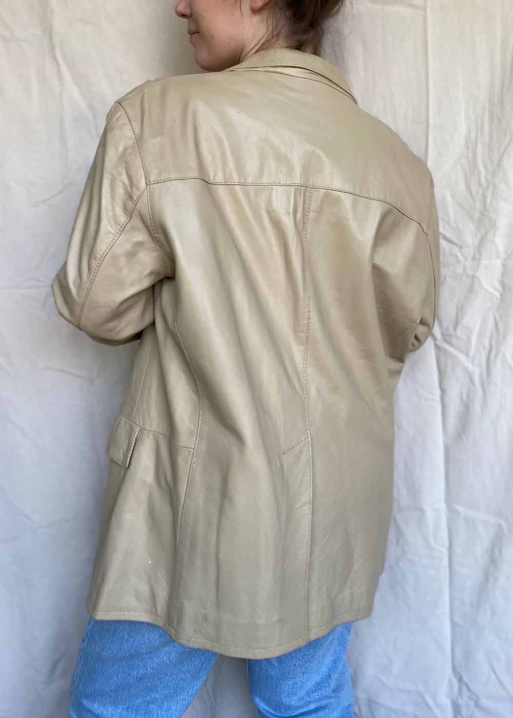 Licht beige dames jas - maat L/XL