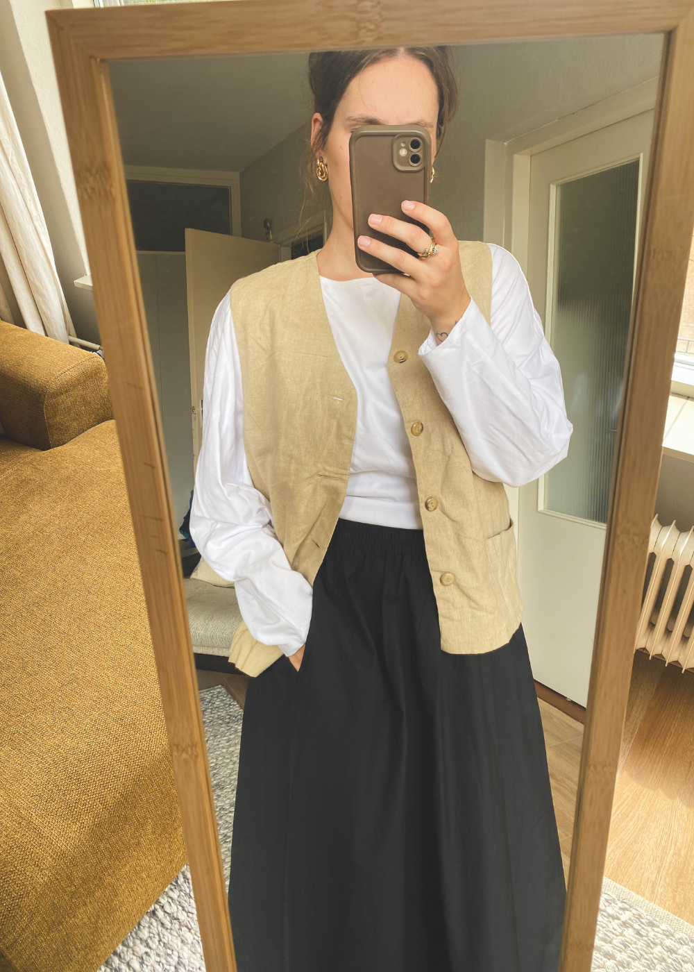 Beige gilet - maat L
