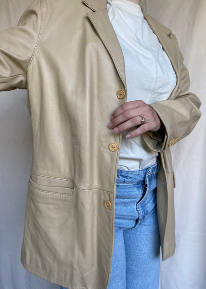 Licht beige dames jas - maat L/XL