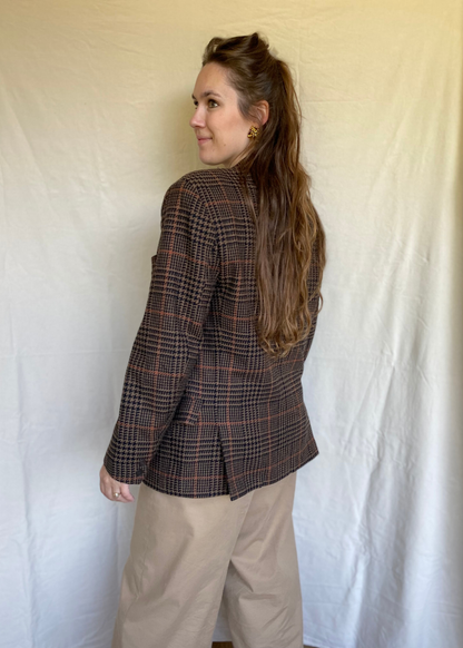 Bruin geruiten blazer - maat L/XL
