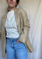 Licht beige dames jas - maat L/XL