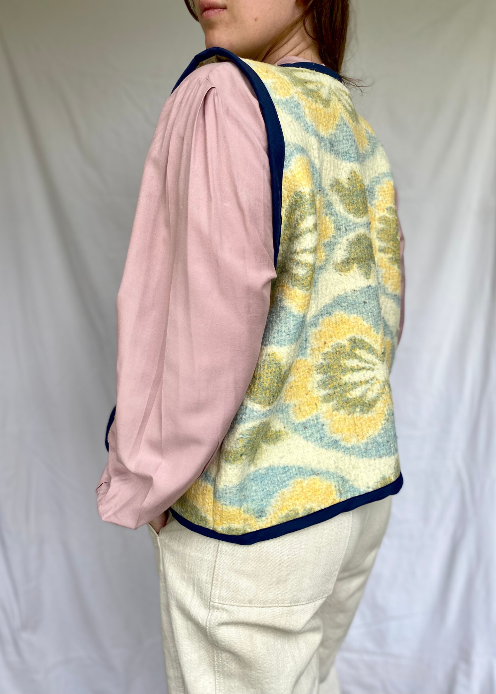 Handgemaakte wollen gilet - maat M tot XL