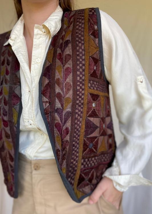 Bohemian vintage gilet - maat S tot XL