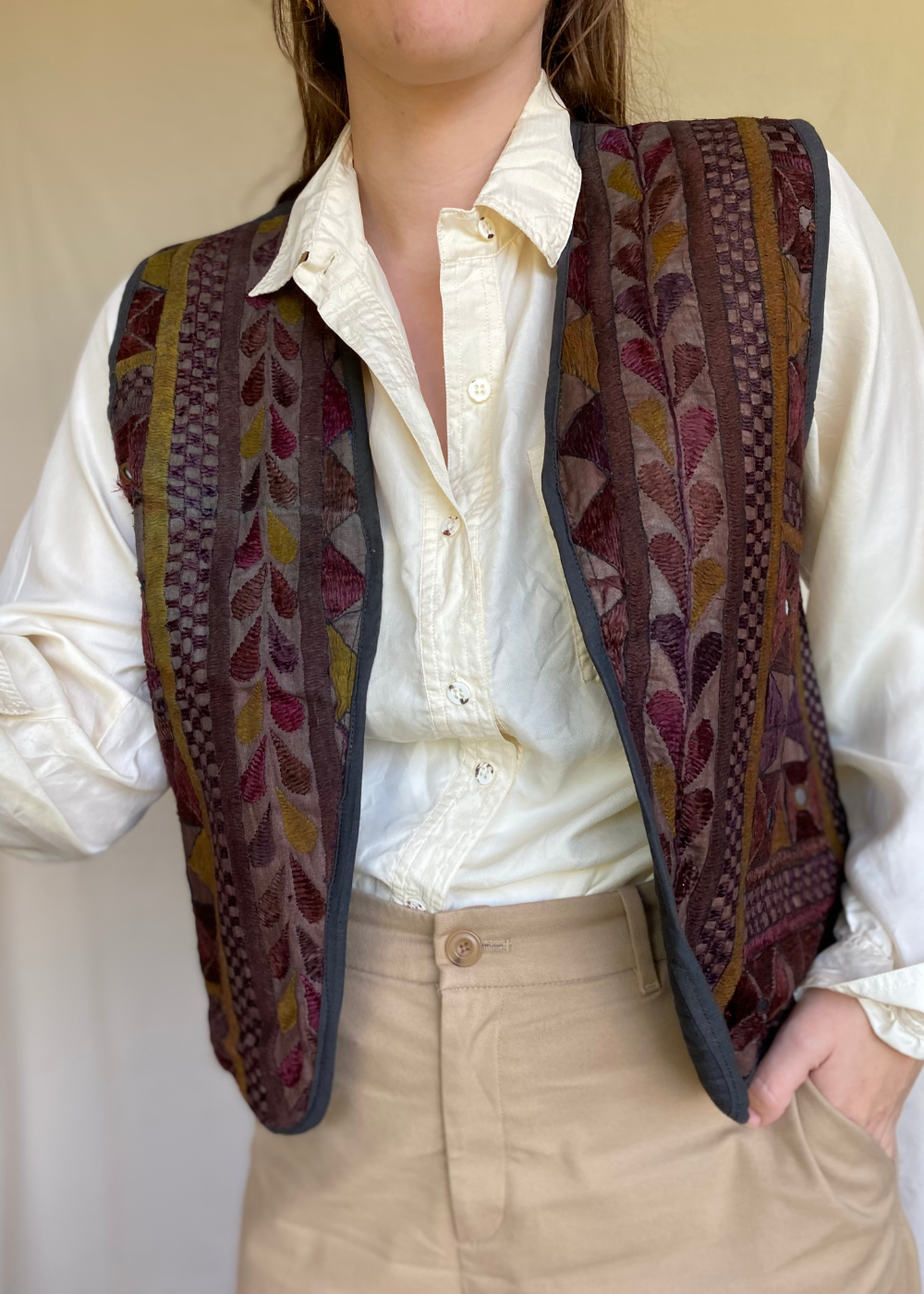 Bohemian vintage gilet - maat S tot XL
