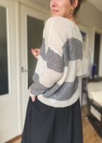 Gestreepte mohair mix - maat S/M