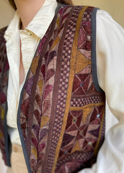 Bohemian vintage gilet - maat S tot XL