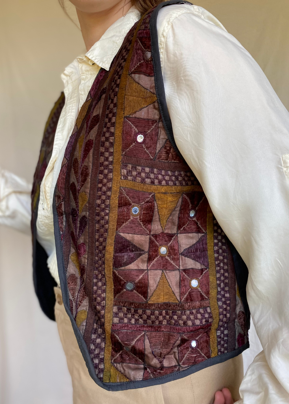 Bohemian vintage gilet - maat S tot XL
