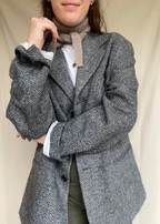 Grijze wollen blazer - maat L/XL