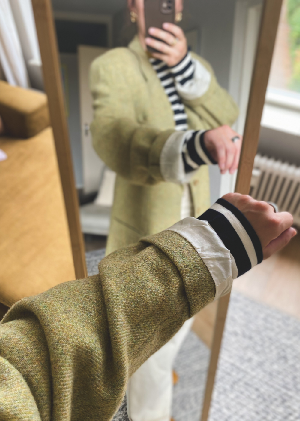 Pistache groene blazer - maat L/XL
