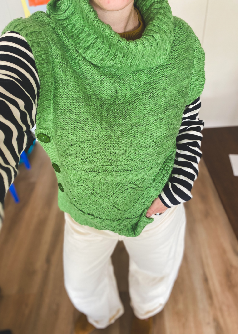 Groene spencer - maat S/M