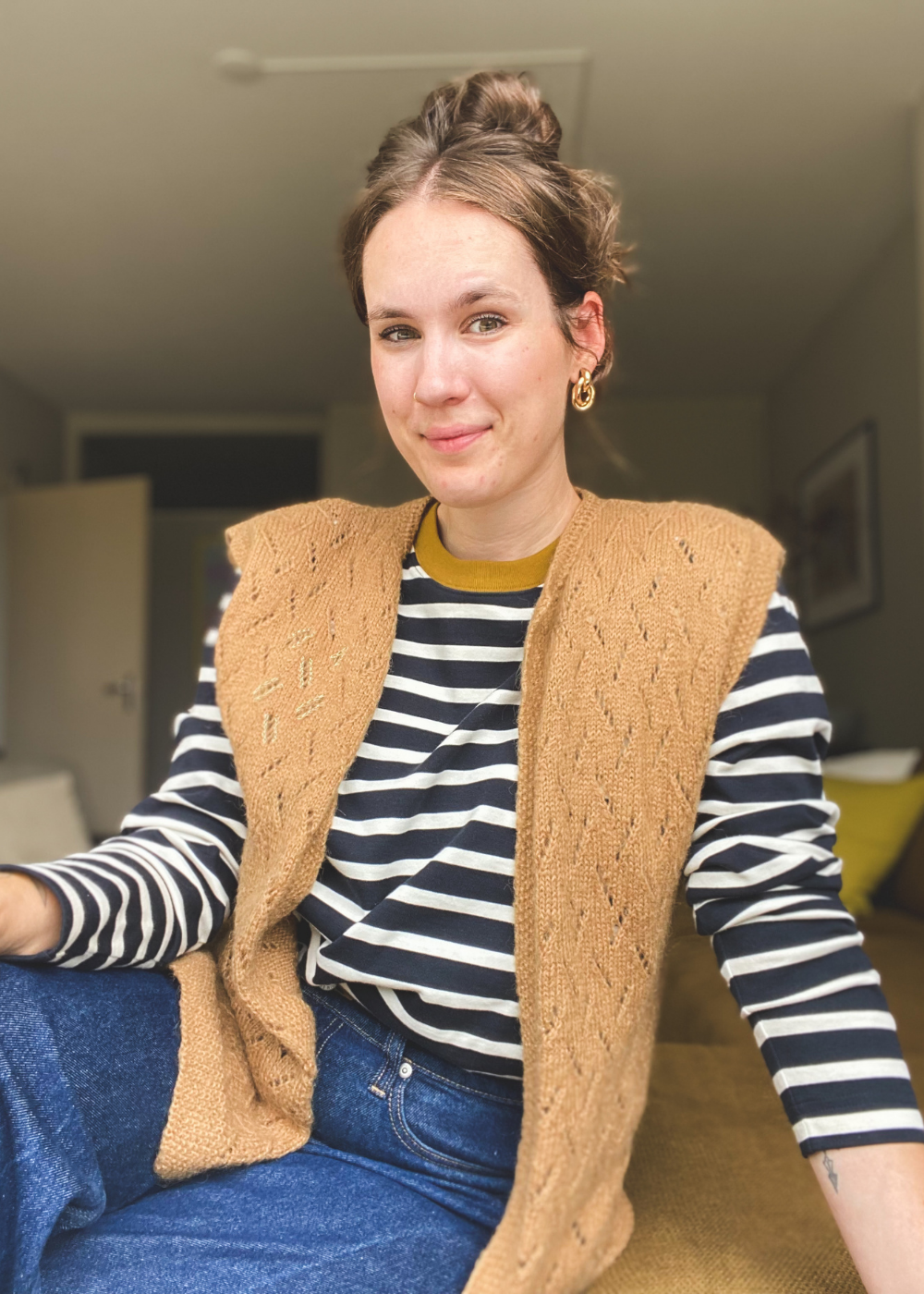 Donkerbruine blazer - maat M/L