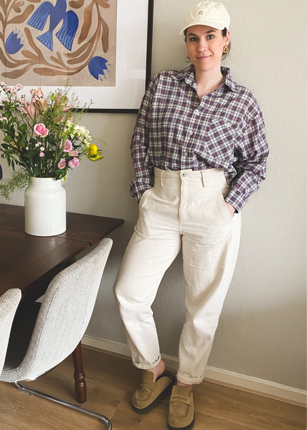 Remade katoen blouse - maat L/XL