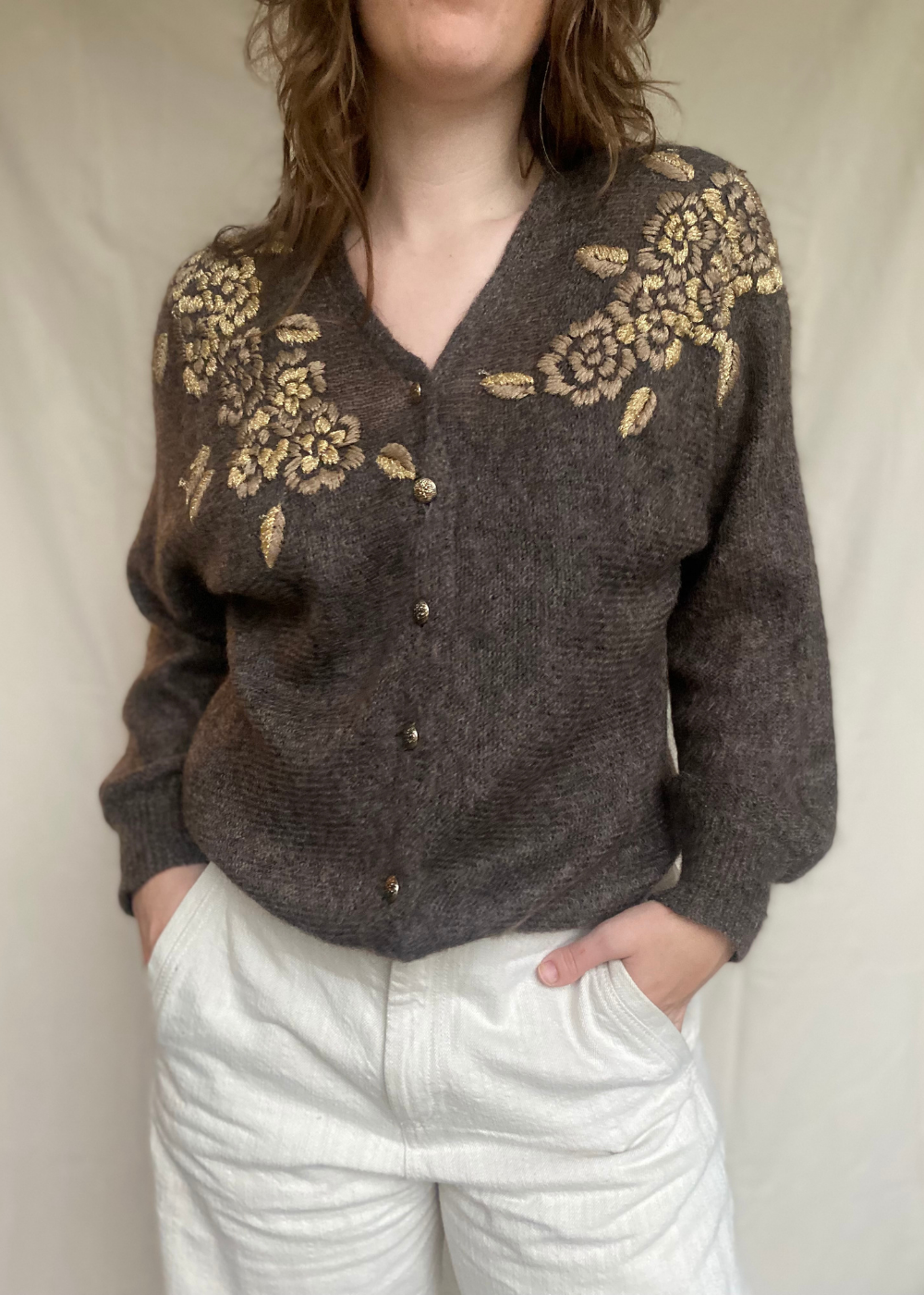 Bruin mohair - maat M/L