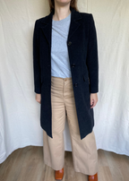 Zwarte wool coat - maat S/M