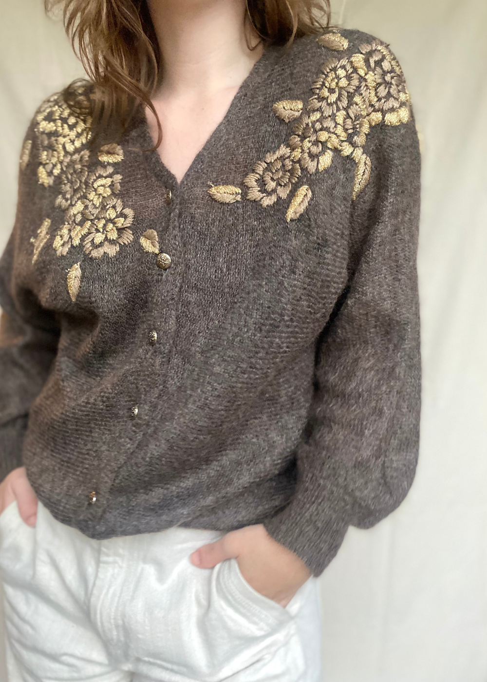 Bruin mohair - maat M/L