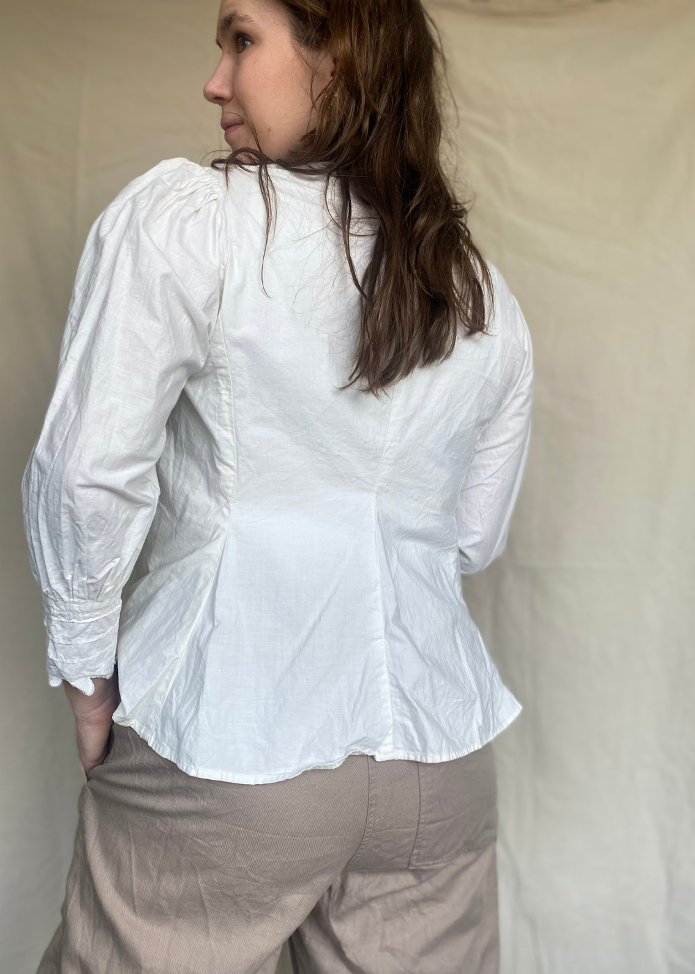 100% katoenen witte blouse - maat M