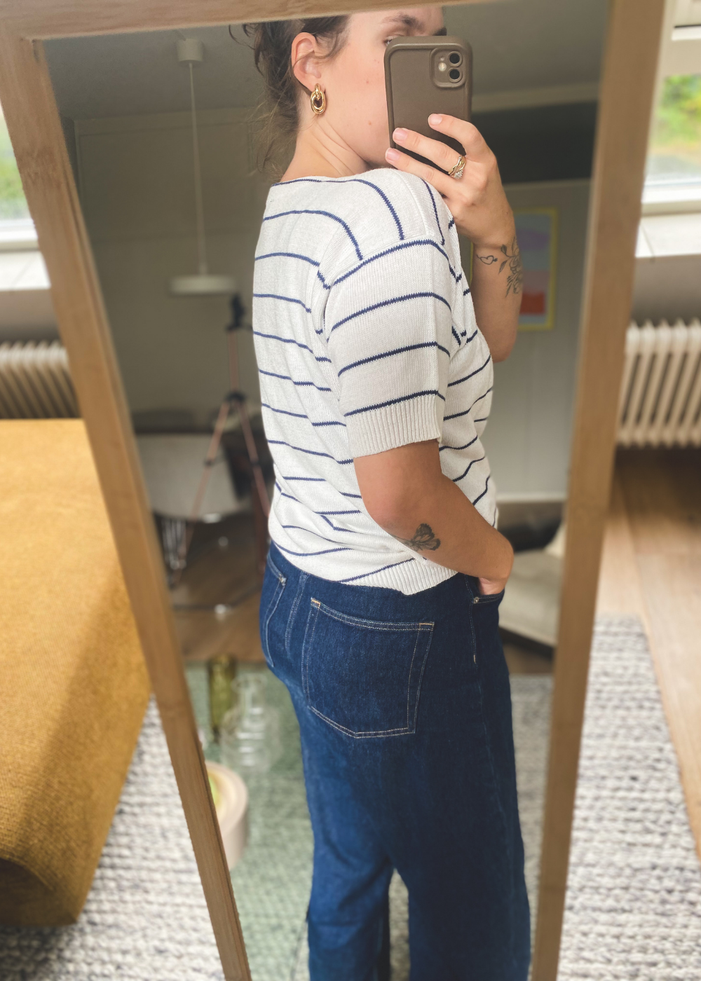 Gestreepte top - maat L