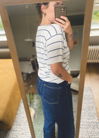 Gestreepte top - maat L