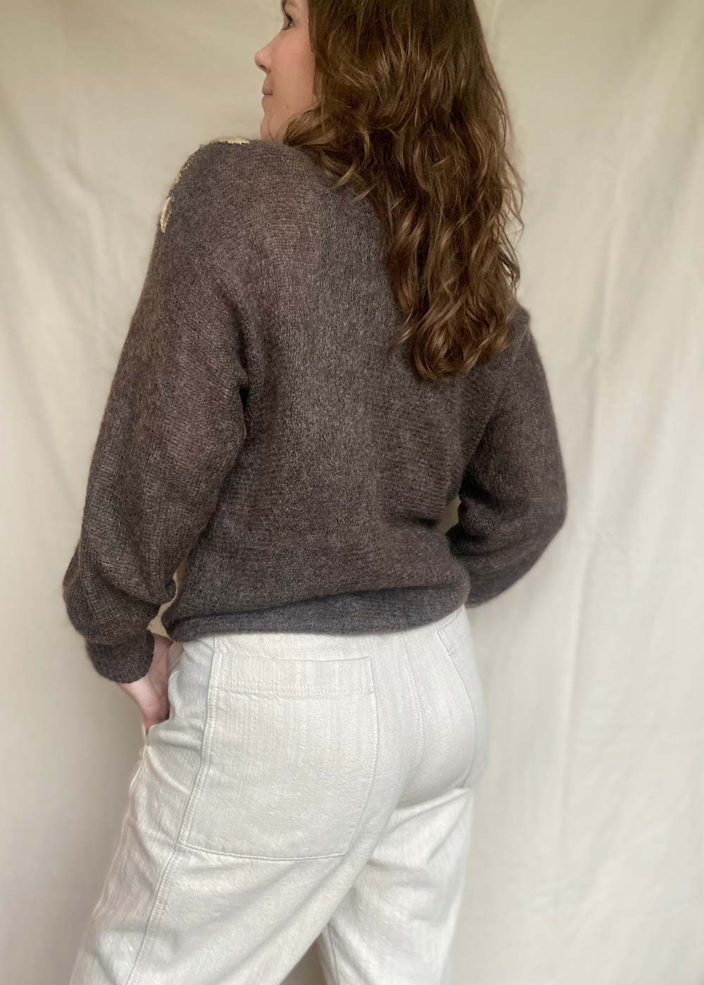 Bruin mohair - maat M/L