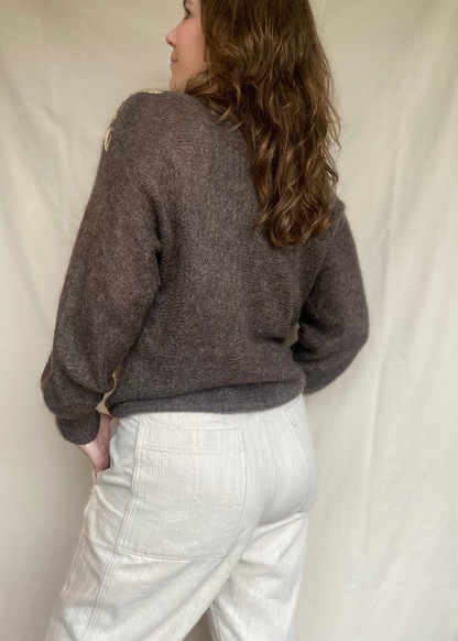 Bruin mohair - maat M/L