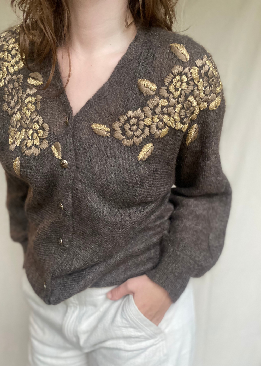 Bruin mohair - maat M/L