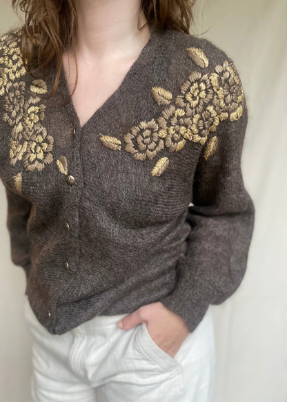 Bruin mohair - maat M/L