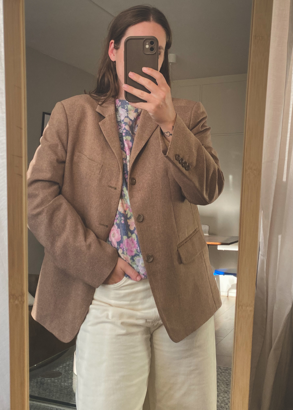 Beige blazer - maat M/L