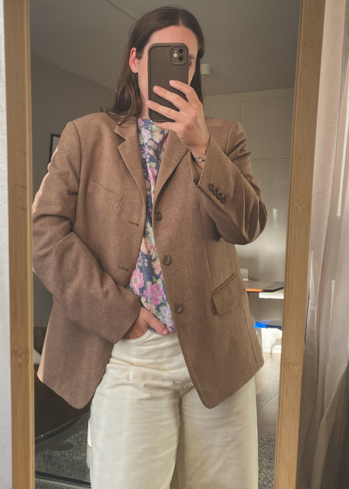 Beige blazer - maat M/L