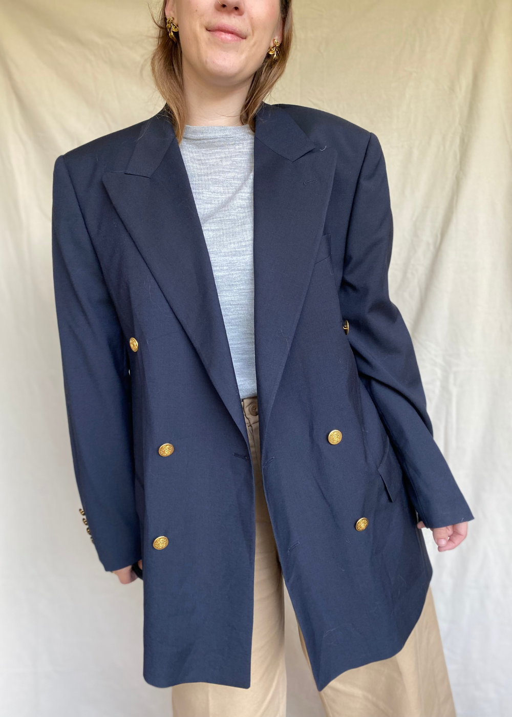 Klassieke blauwe blazer - L