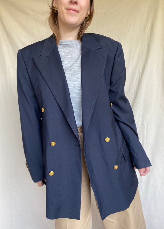 Klassieke blauwe blazer - L