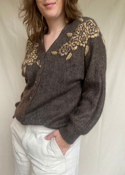 Bruin mohair - maat M/L