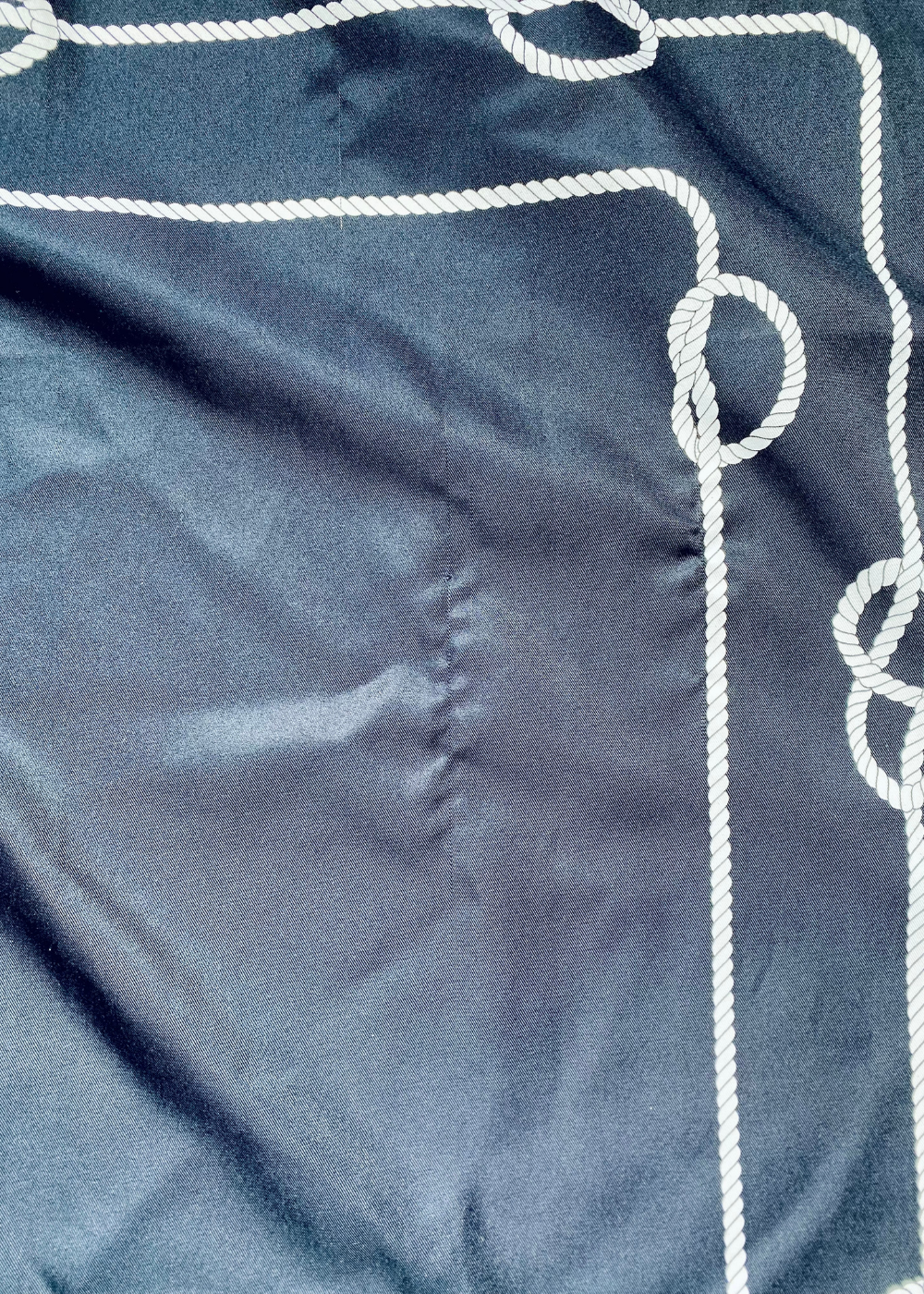 Vintage dames sjaal met blauwe print