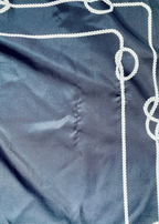 Vintage dames sjaal met blauwe print