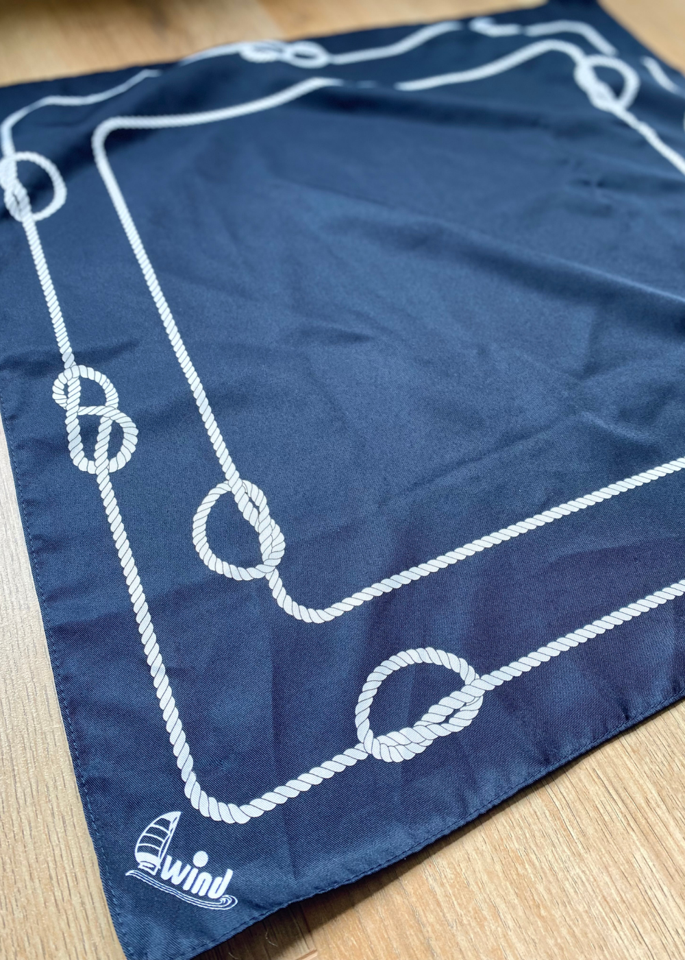 Vintage dames sjaal met blauwe print