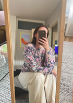 Bloemen trui - maat L/XL