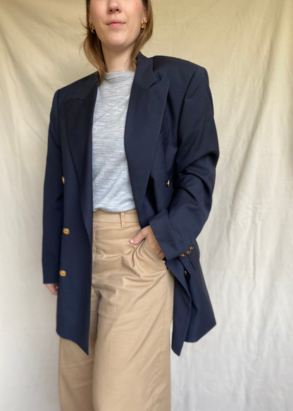 Klassieke blauwe blazer - L