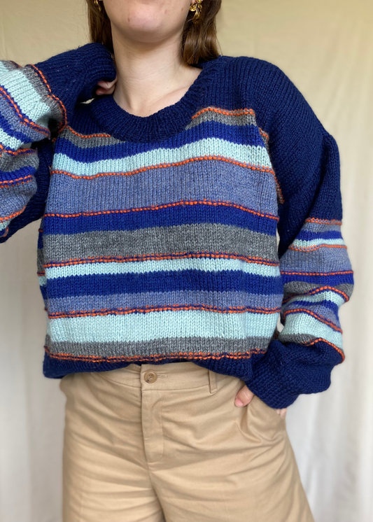 Gebreide wollen trui - maat L/XL