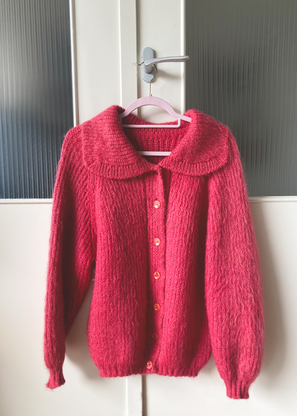 Roze vest met kraag - maat