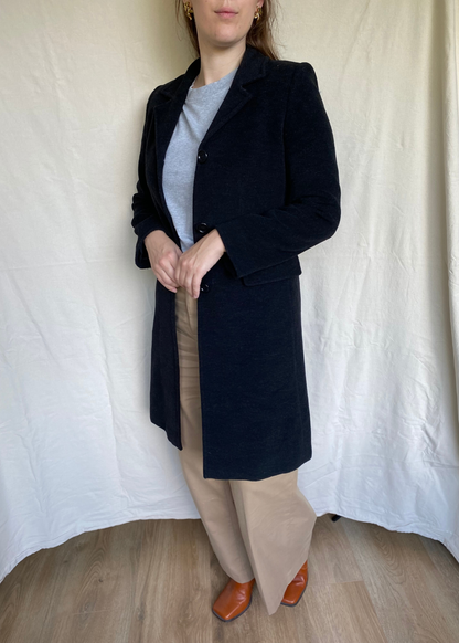 Zwarte wool coat - maat S/M