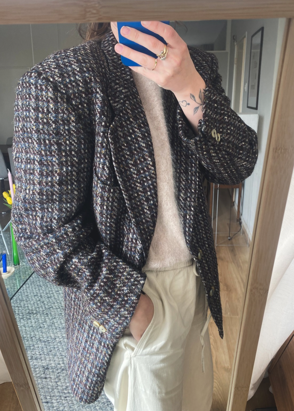 Tweed blazer - maat L/XL