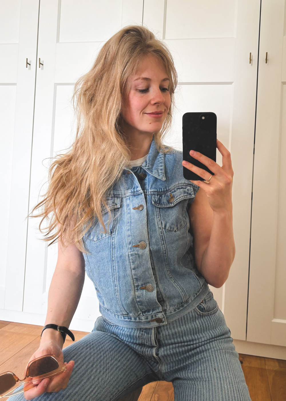 Denim gilet - maat XS/S/M