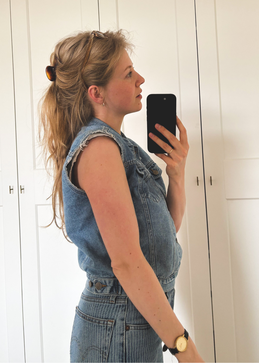 Denim gilet - maat XS/S/M