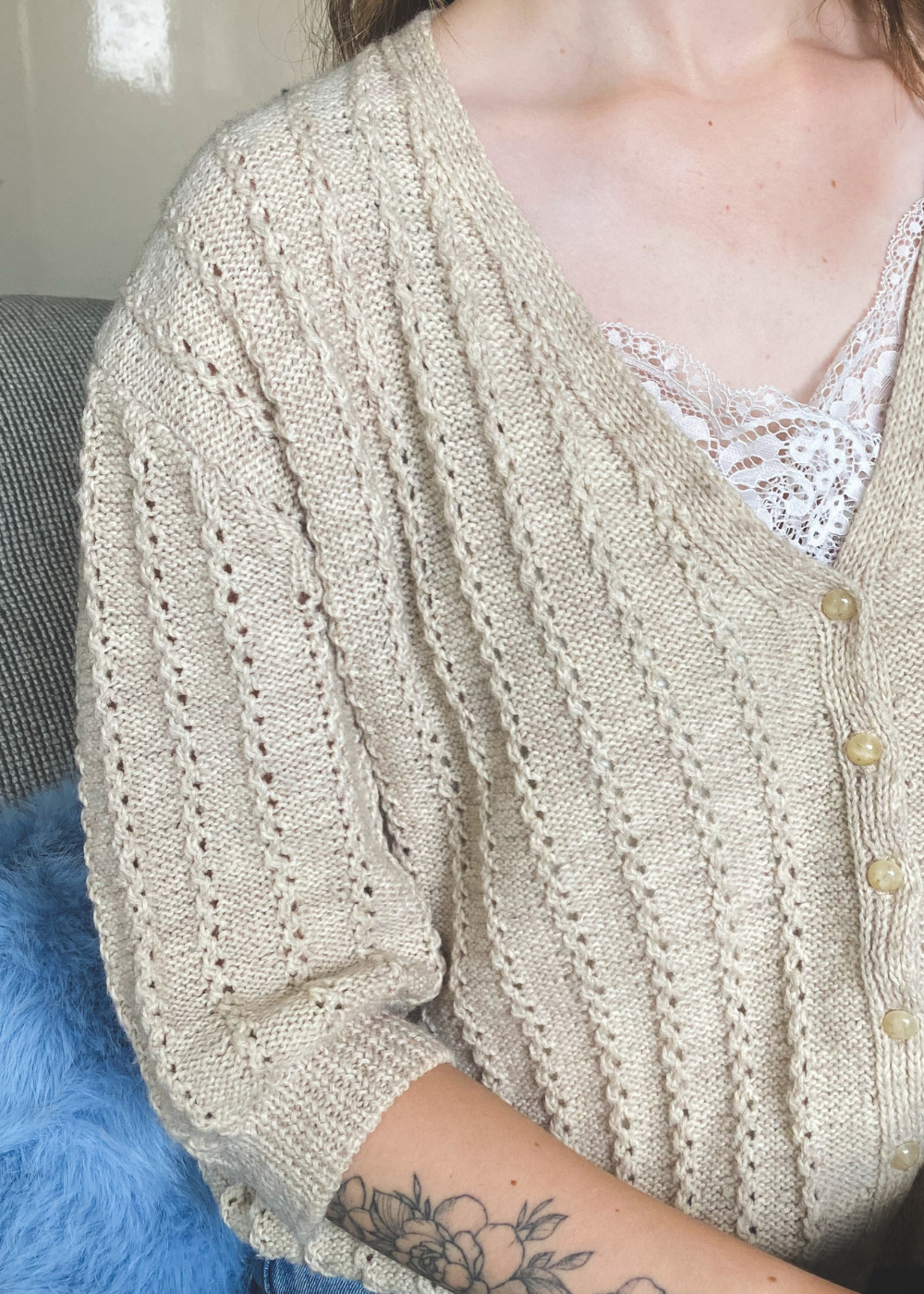 Beige vest - maat S/M