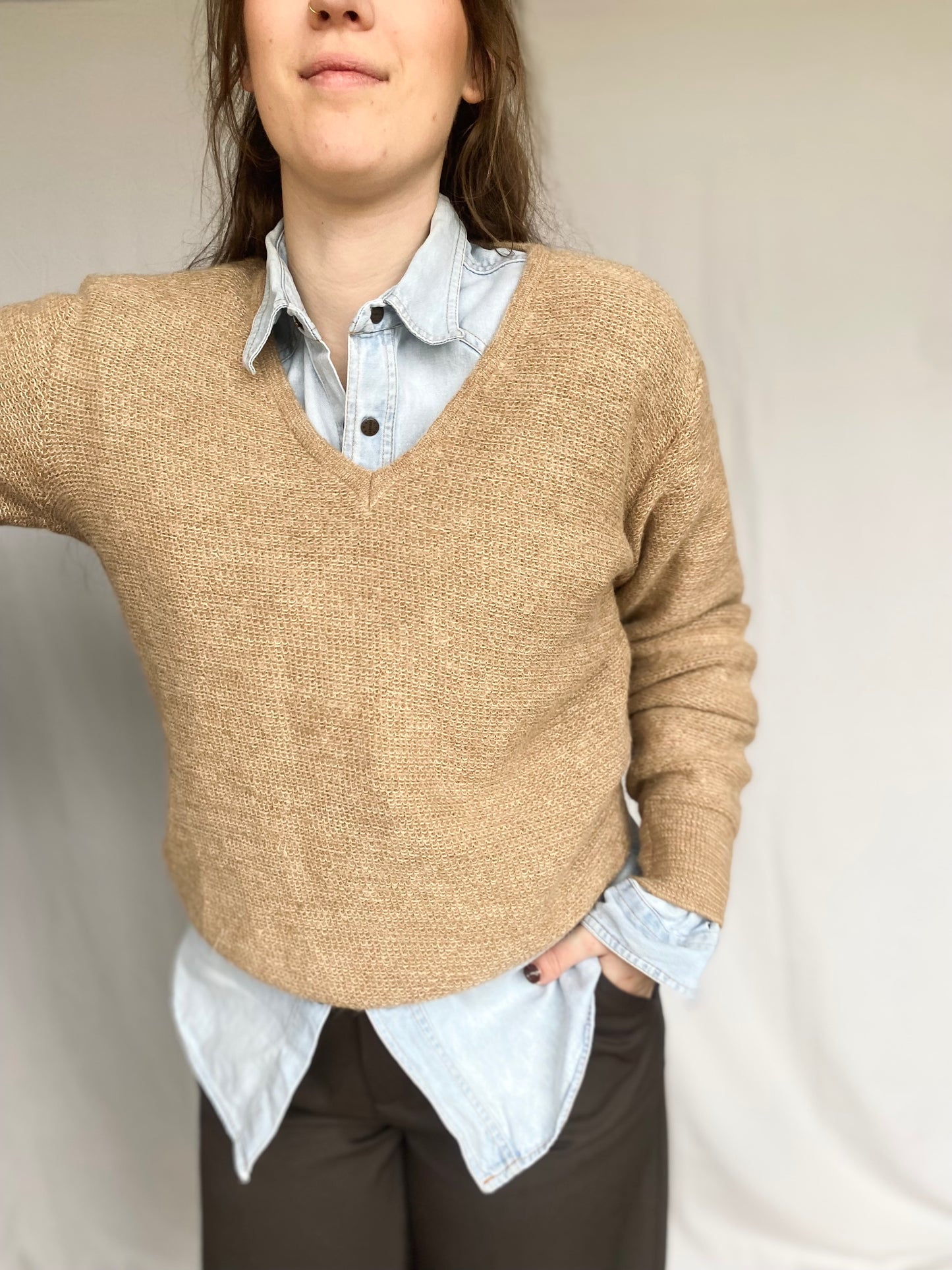 Licht denim blouse - m/l