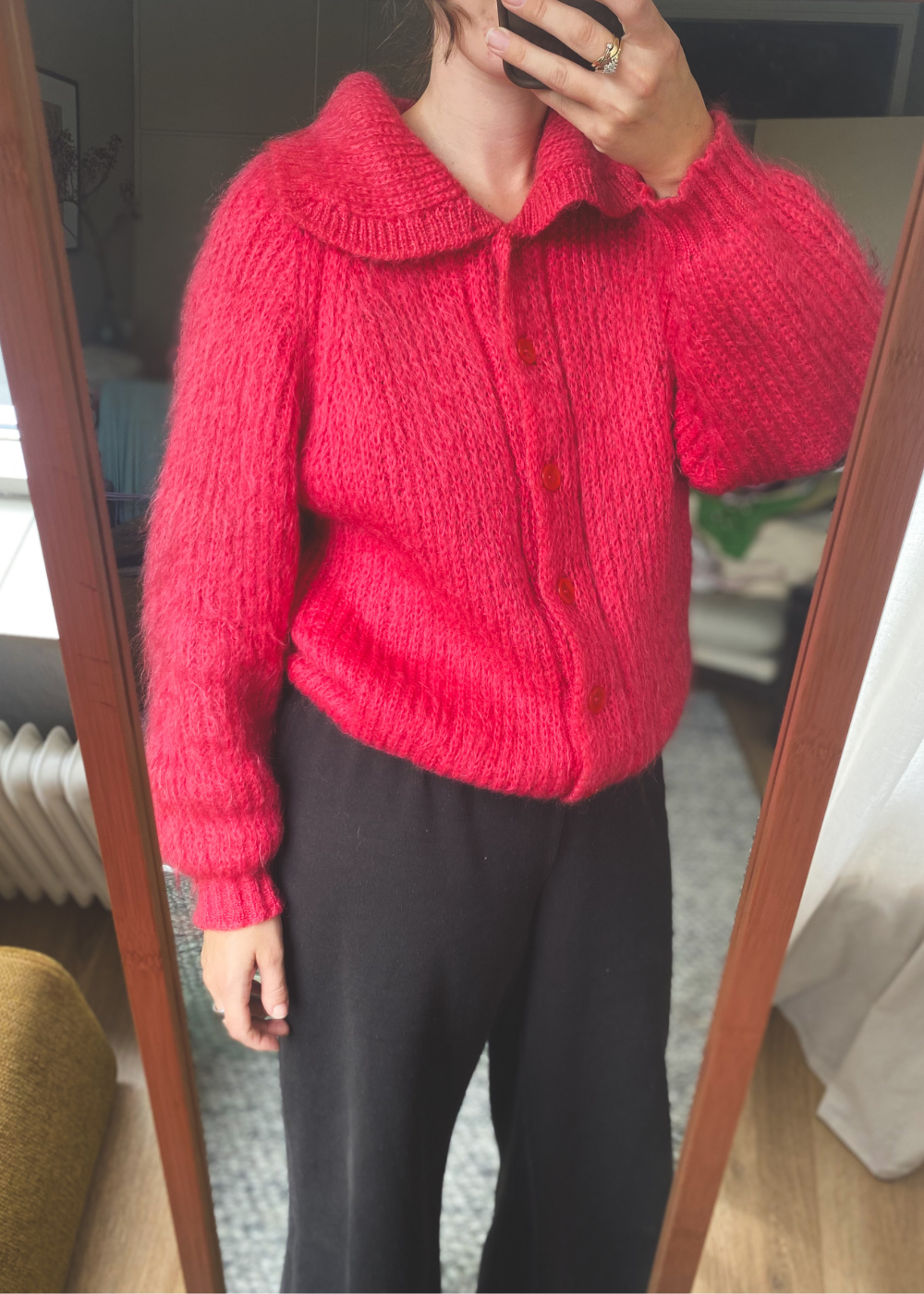 Roze vest met kraag - maat