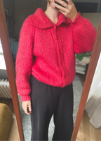 Roze vest met kraag - maat