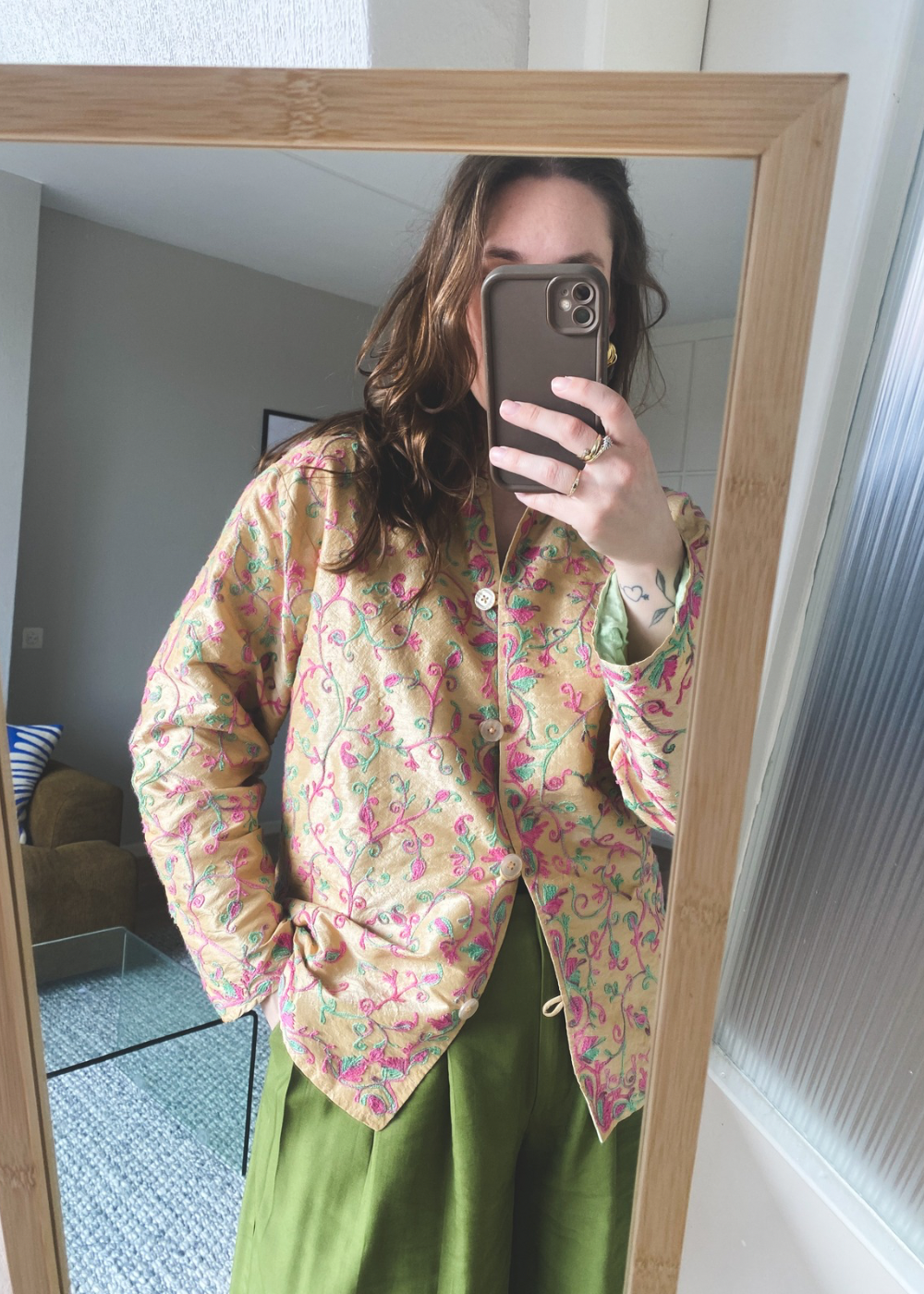 Viscose embroidered jasje/vest - maat M/L