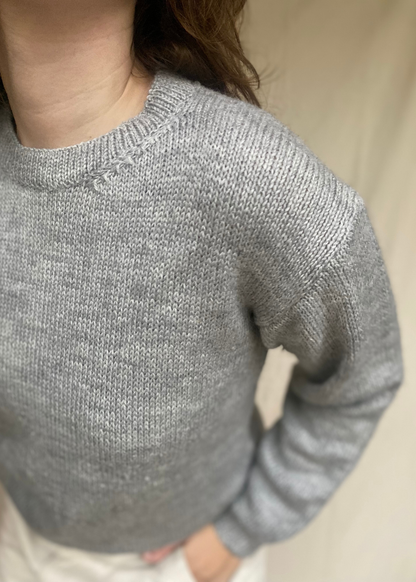 Grijs gebreide trui - maat M/L