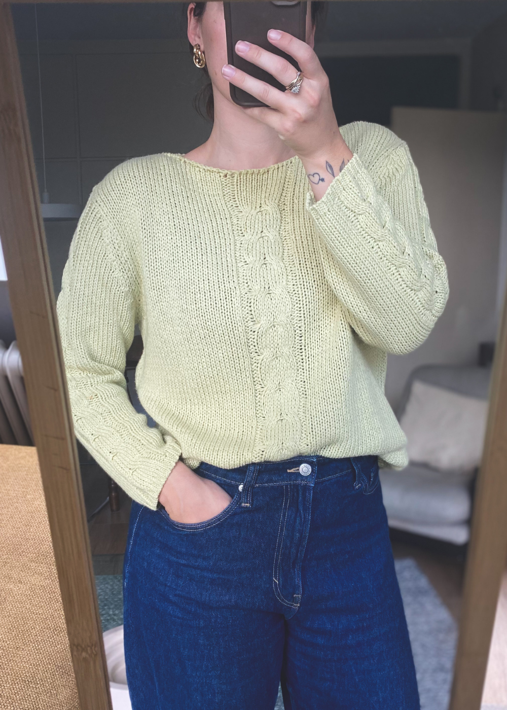 Mosgroene top - maat S/M