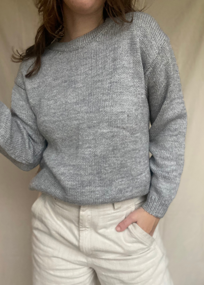 Grijs gebreide trui - maat M/L